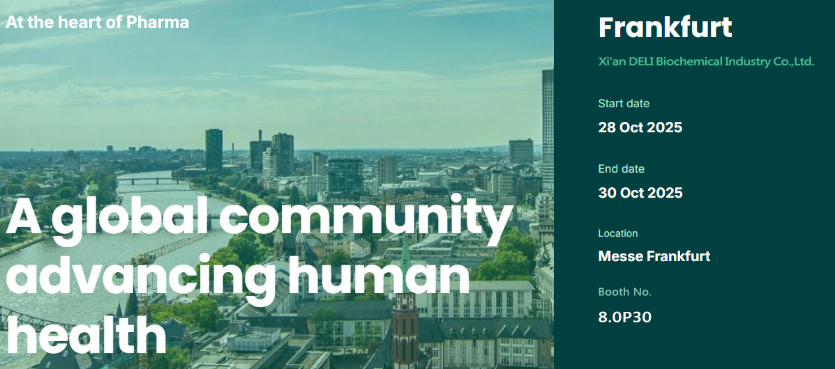 Xi'an Deli Biochemical ut Exhibeat in Europa CPhI 2025 in Frankfurt, Germania