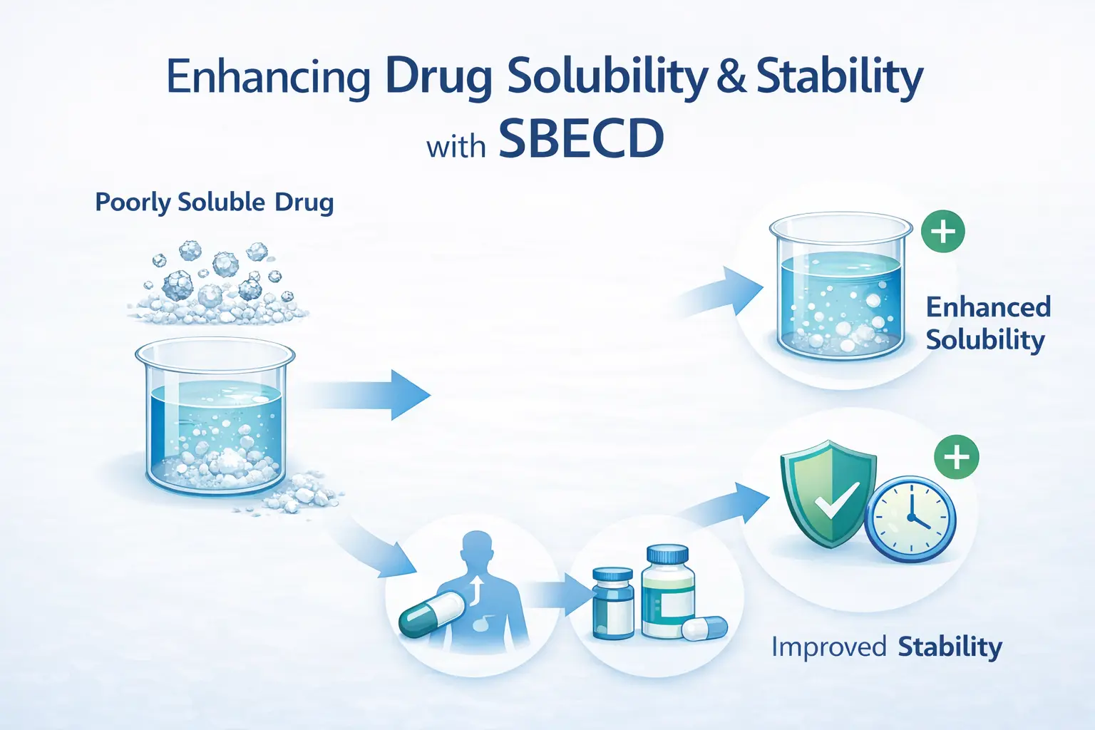 Quomodo Betadex Sulfobutyl Ether Sodium Improves Drug Bioavailability et Stabilitas